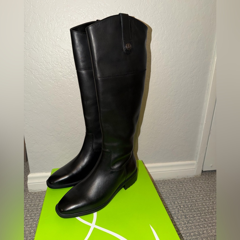 Sam Edelman Drina Black Leather Boots